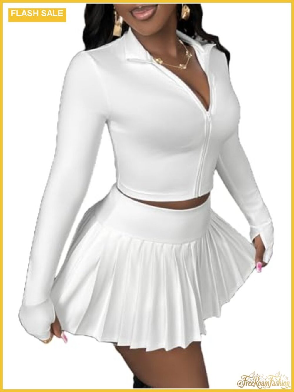 SOLY HUX Women's Tennis Skirt Set 2 Piece Pleated Mini Skort Outfit